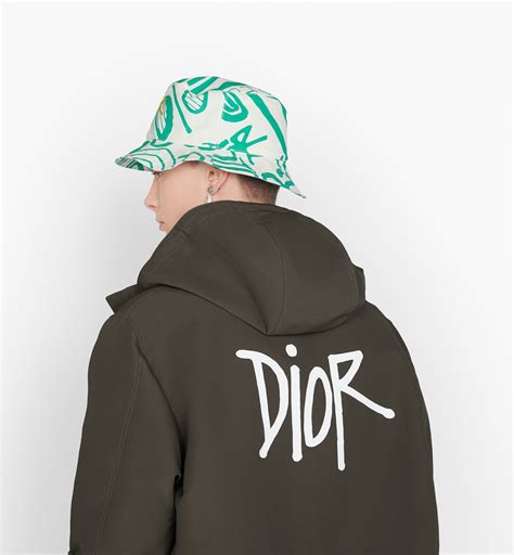 dior and shawn hooded parka|DIOR AND SHAWN Hooded Parka Khaki Technical Canvas.